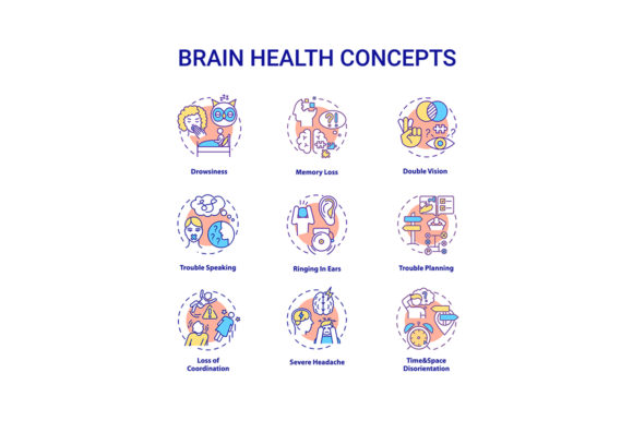 Download Brain Health Concept Icons Set - Icons Collection
