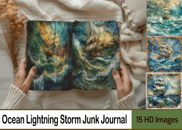 Download Ocean Lightning Storm Junk Journal - Storm Collection