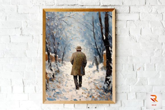 Download Lonely Man in the Snow Storm Wall Art - Storm Collection