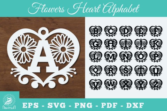 Download Flowers Heart Alphabet SVG. Love SVG - Love svg Collection