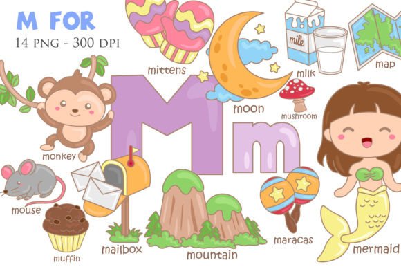 Download Alphabet M for Vocabulary Vector Clipart - Premium Resources