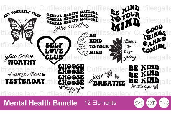 Download Mental Health Bundle Sublimation - Mental health bundle Collection