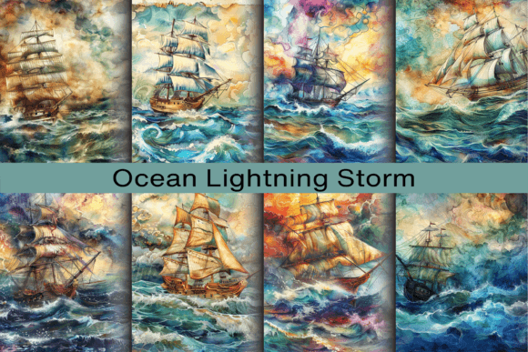 Download Ocean Lightning Storm Junk Journal - Storm Collection