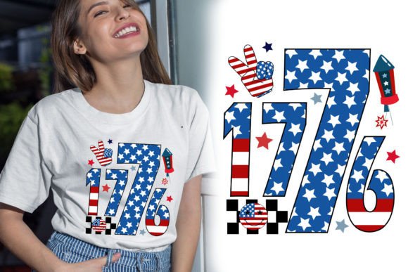 Download 1776 USA Retro Checkered Tshirt Design - Usa Collection