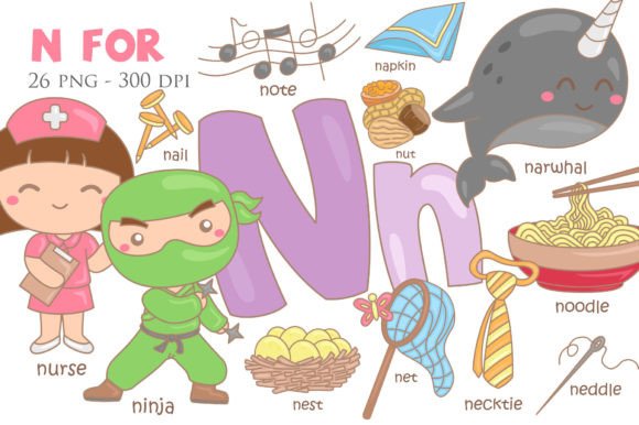 Download Alphabet N for Vocabulary Vector Clipart - Premium Resources